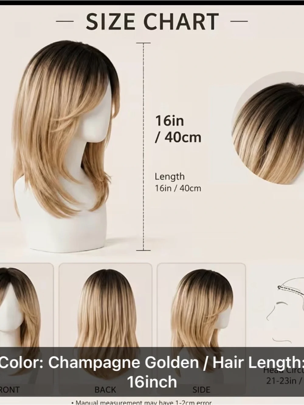Blonde Layered Women's Wig with Face-Framing Bangs